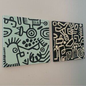 Modern minimalist original abstract canvas art 12”x12”